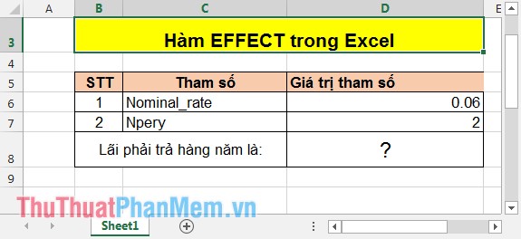EFFECT function - The function of calculating the annual real interest rate in Excel Picture 2
