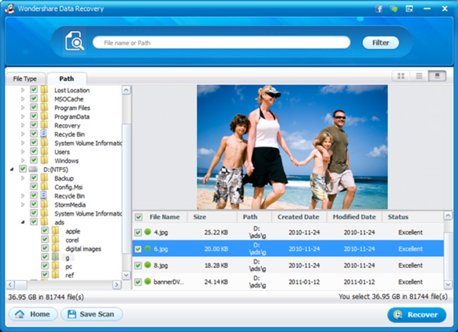 Effective data recovery software on computers Picture 21