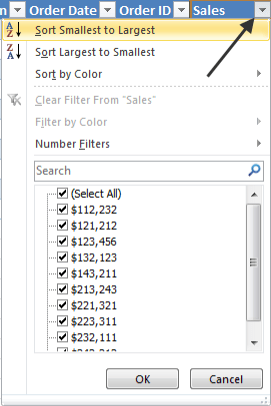 Effectively use table features in Excel 2010 Picture 7