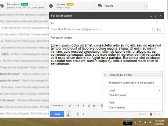 Enable and disable some of Gmail's new features Picture 4