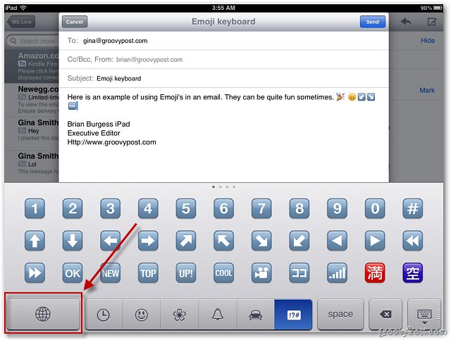 Enable and use Emoji Keyboard mode in iOS 5 Picture 10