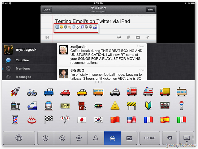 Enable and use Emoji Keyboard mode in iOS 5 Picture 12
