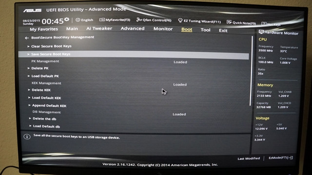 Enable or disable Secure Boot via the ASUS UEFI BIOS utility Picture 8