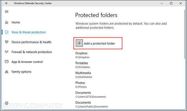 Enable ransomware Controlled Folder Access on Windows 10 Picture 5
