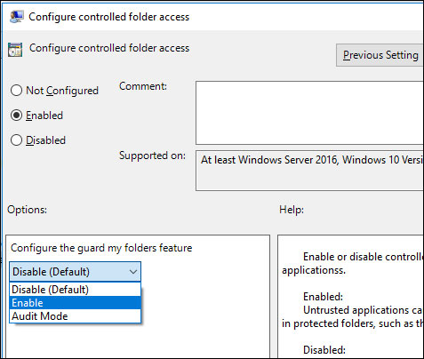 Enable ransomware Controlled Folder Access on Windows 10 Picture 7