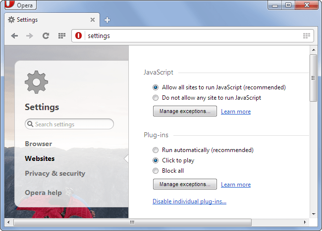 Enable security Click to Play Plugins on all browsers Picture 7