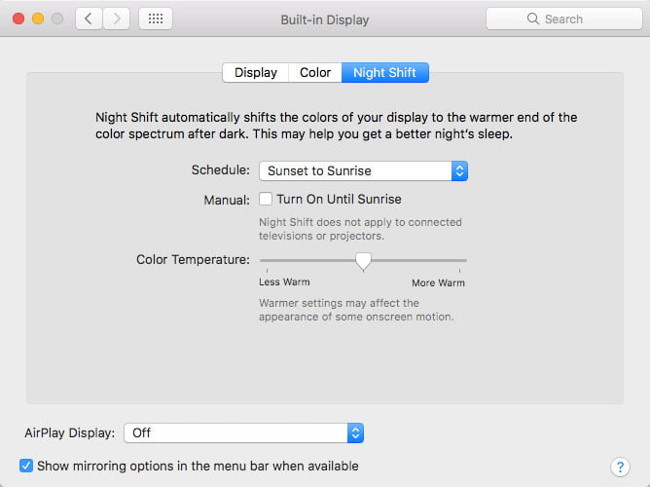 Enable to limit blue light from PC and Mac computer screens to protect sleep - did you know? Picture 4