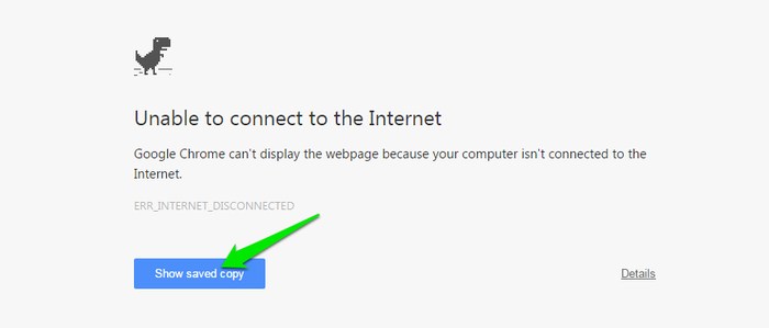 Enable Web browsing mode without Internet connection on Chrome Picture 6