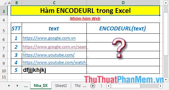 ENCODEURL function - The function returns a query string with URL code in Excel Picture 2