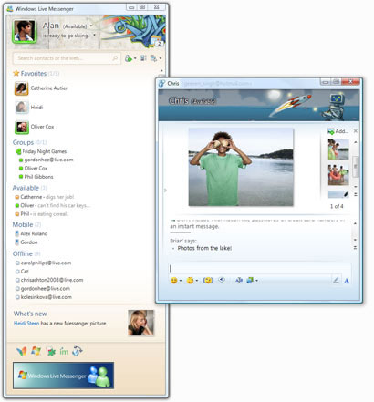 Enjoy Windows Live Messenger 9.0 Picture 2