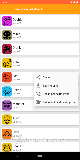 Entertainment with 6 voice changer apps on Android Picture 8