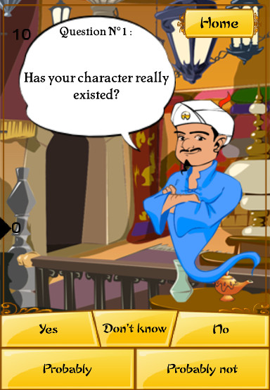 Entertainment with Akinator application, the god of lights can read your thoughts Picture 1
