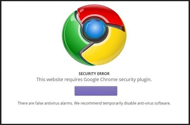 Error correction 'Security error: This website requires the Google chrome security plugin' in browsers Picture 1