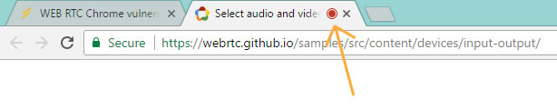 Error on Chrome allows recording and video recording without users knowing Picture 1