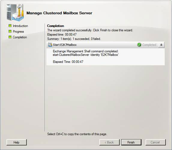 Exchange 2007 SP1: Manage CCR Cluster with the Exchange Management Console Picture 10