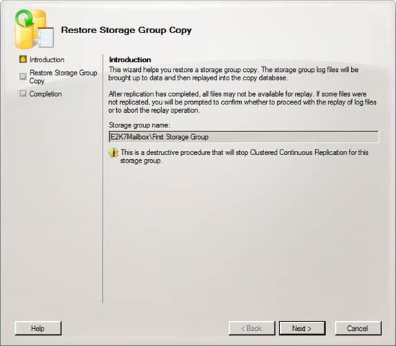 Exchange 2007 SP1: Manage CCR Cluster with the Exchange Management Console Picture 14