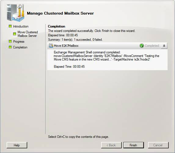 Exchange 2007 SP1: Manage CCR Cluster with the Exchange Management Console Picture 5