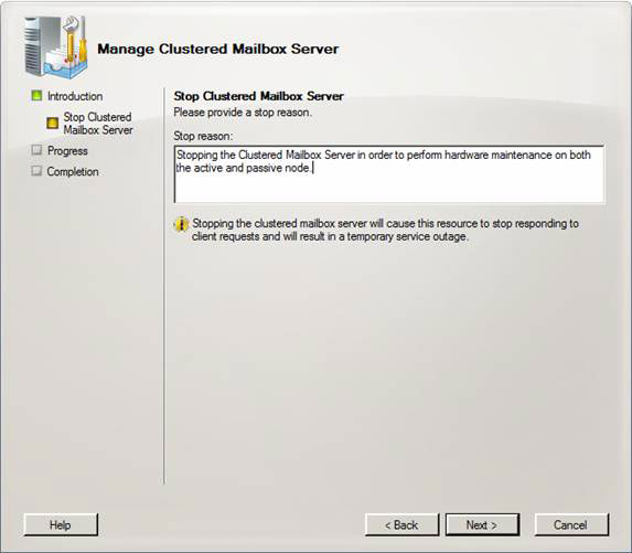 Exchange 2007 SP1: Manage CCR Cluster with the Exchange Management Console Picture 6