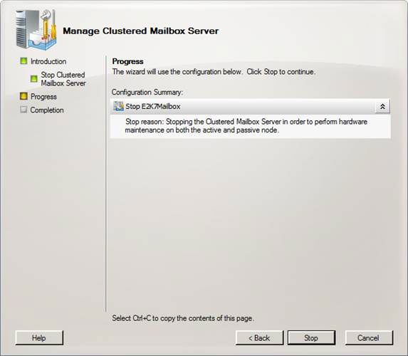 Exchange 2007 SP1: Manage CCR Cluster with the Exchange Management Console Picture 7
