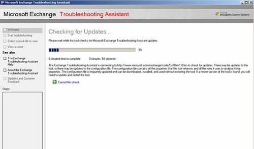 Exchange Troubleshooting Assistant Picture 2