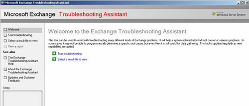 Exchange Troubleshooting Assistant Picture 3