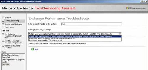 Exchange Troubleshooting Assistant Picture 5