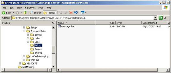 Exchange's Pickup folder Picture 6