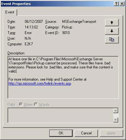 Exchange's Pickup folder Picture 7