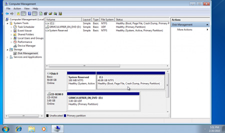 Expand the system partition in Windows 7 Picture 8