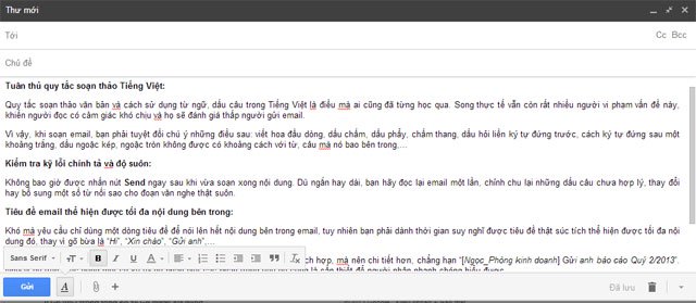 Experience composing email is very subtle, standard office Picture 2