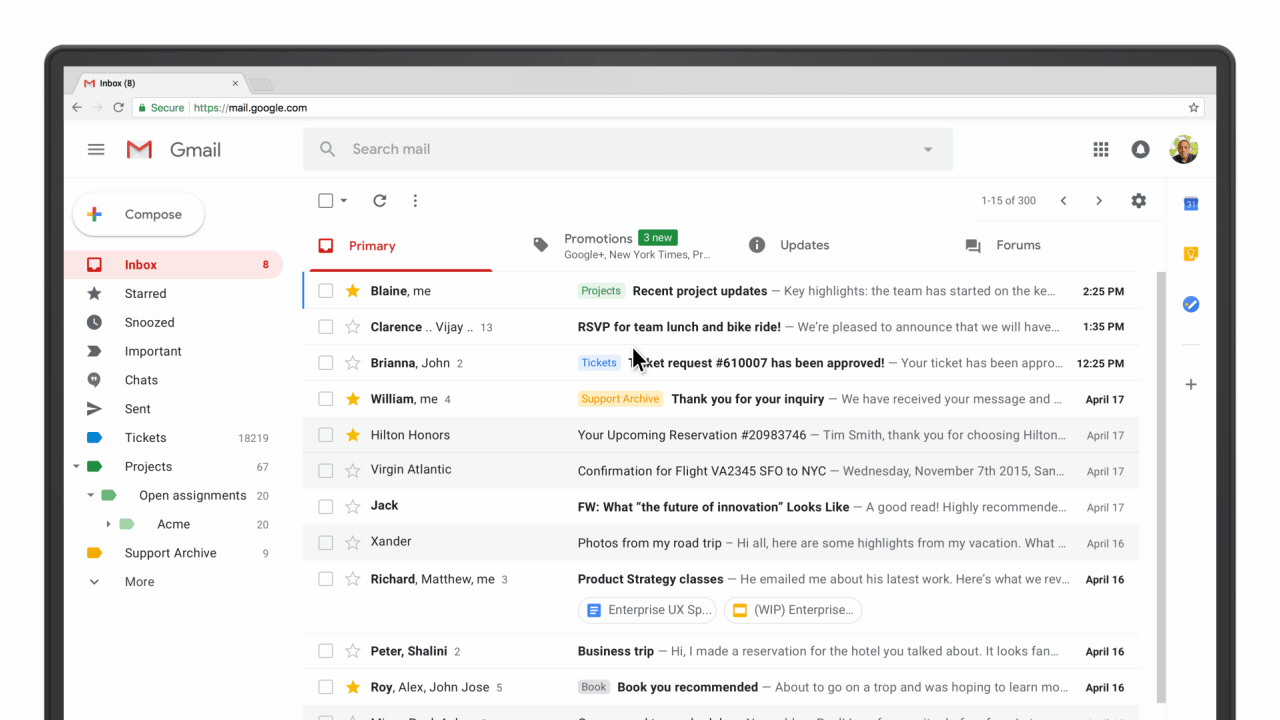 Experience Google 's new Gmail interface quickly Picture 3