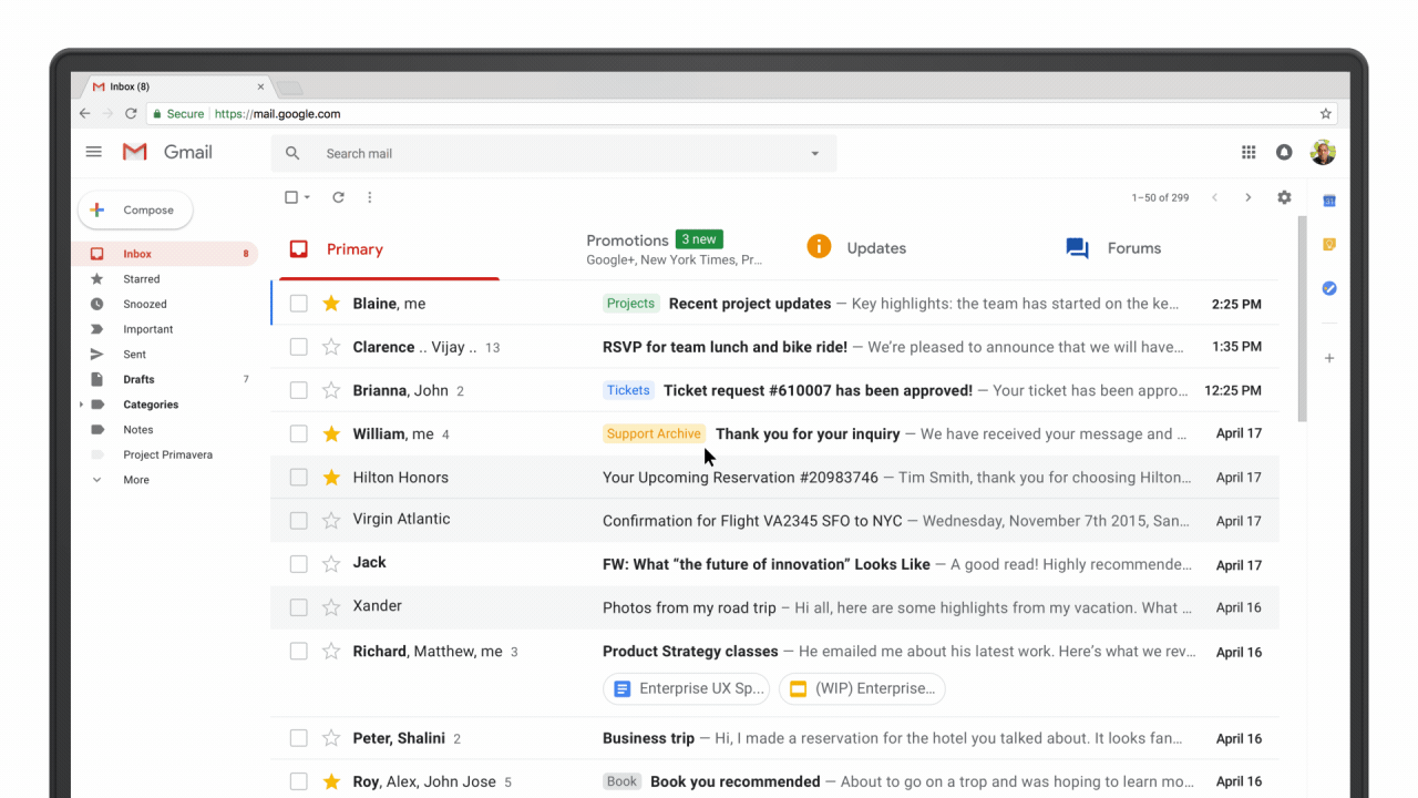 Experience Google 's new Gmail interface quickly Picture 4