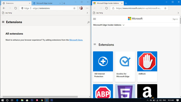 Experience Microsoft Edge with Chromium, nice interface, fast loading ...