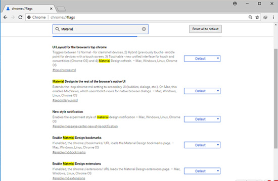 Experience the Material Design 2 interface for Chrome, you can activate it Picture 6