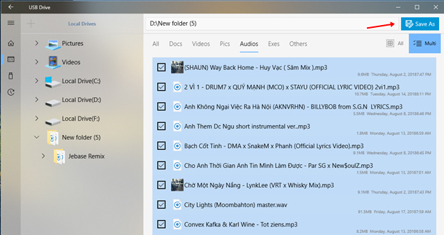 Experience USB Flash Drive, the data manager for USB on Windows 10 Picture 7
