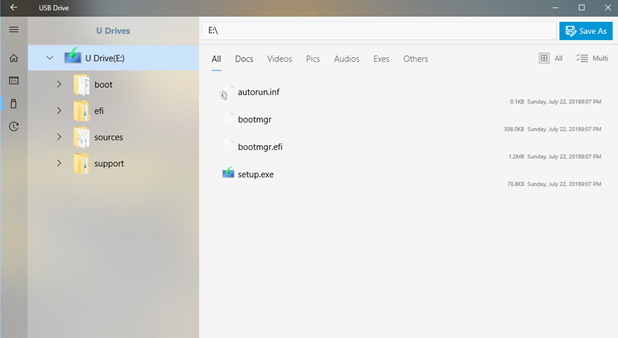Experience USB Flash Drive, the data manager for USB on Windows 10 Picture 9