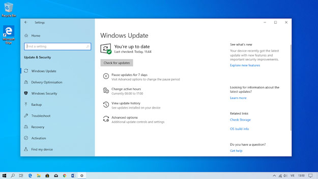 Experience Windows 10 May 2019, New Light interface, allow to pause update ... Picture 28