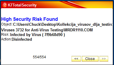 Experience with K7 application - Total Security 11.1 Picture 13