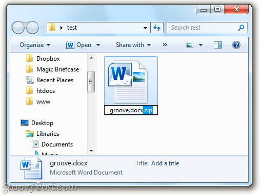 Explore * .docx file in Windows 7 Picture 3