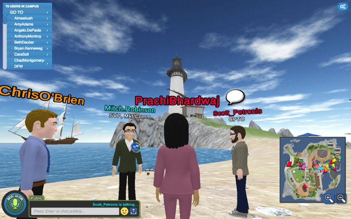 Explore the virtual island, the workplace of 8,000 employees in a company, without geographical restrictions when recruiting Picture 8