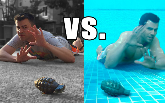 Explosive grenades on land and underwater, where is more dangerous to humans? Picture 2