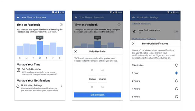 Facebook and Instagram added Dashboard to monitor social network usage time Picture 2