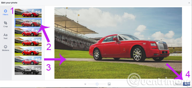 Facebook background web improvement photo editing tool, additional 6 color filters Picture 2