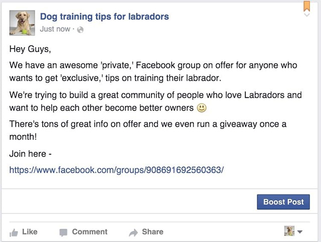 Facebook group and Facebook page in online marketing Picture 5