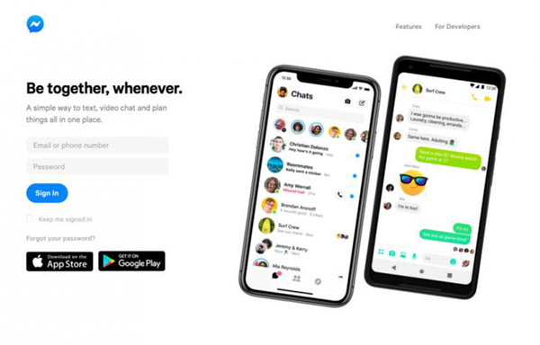 Facebook has a chat-only website that was born in 2015 and few users noticed Picture 4