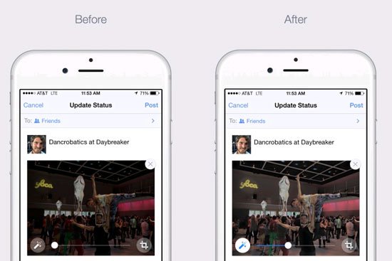Facebook on mobile will automatically optimize images when you upload Picture 1