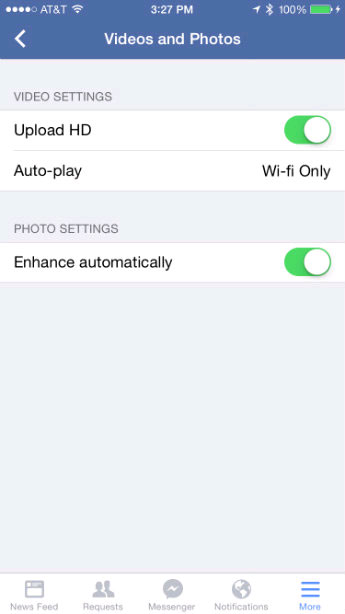 Facebook on mobile will automatically optimize images when you upload Picture 2
