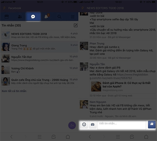 Facebook tips on iPhone do not need to install Messenger very well Picture 3