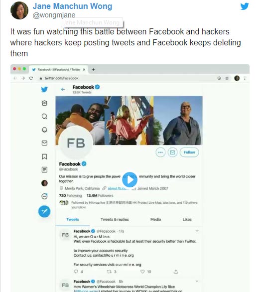 Facebook's Twitter and Instagram accounts were suddenly hacked Picture 3