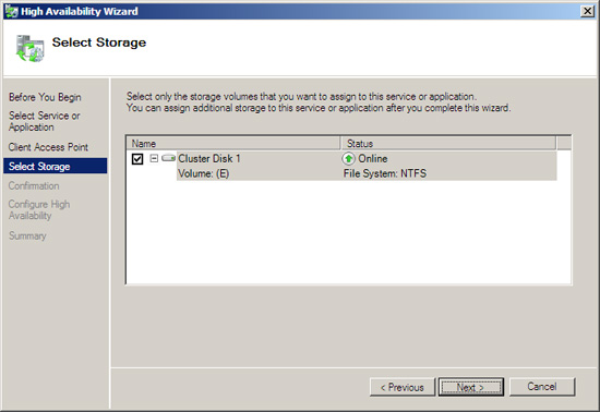 Failover Cluster Management configuration of Server 2008 Picture 15